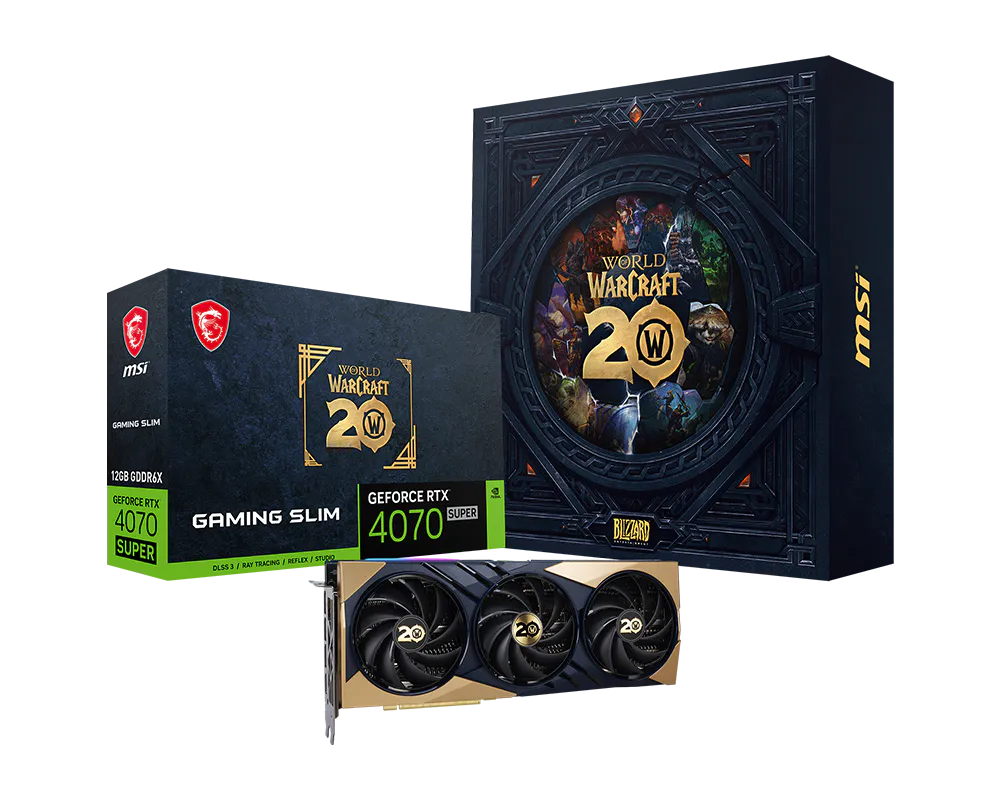 MSI GeForce RTX 4070 SUPER 12G GAMING SLIM World of Warcraft® EDITION